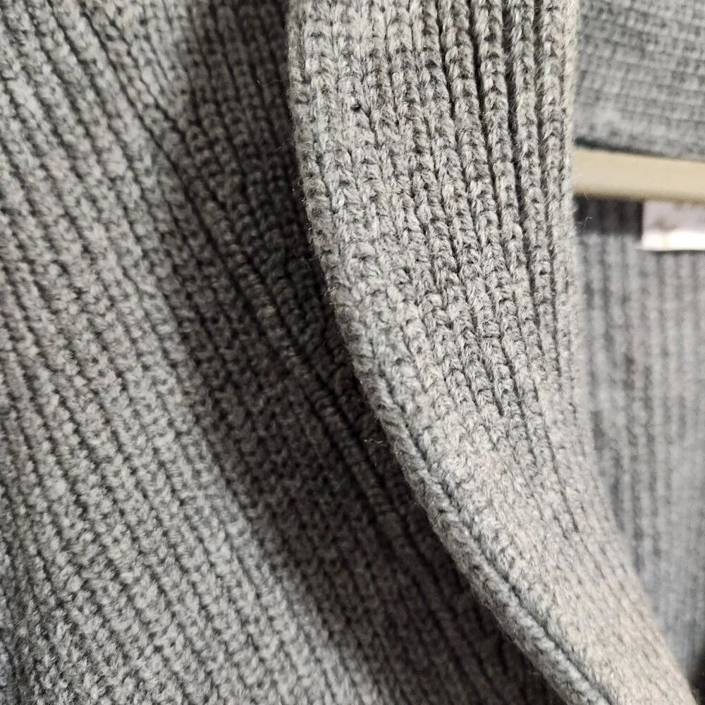 Everlane | Women's Gray Chunky Knit Cardigan Eclectic Grandpa Large - Picture 4 of 8